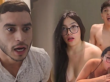 Lil_Timy romps his stepbrother's GIRLFRIEND and takes a enormous blast on his glasses