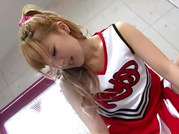 Petite Japanese Teen Cheerleader all over small Tits