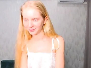 Tiny tow-haired teen porks her pussy with toys