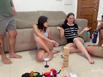 AngellApolo & JuliaGoddesss mutate partners in hot real-life sex border with a twist - pt1