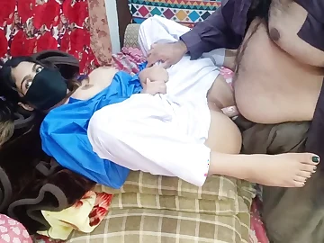 Stepdaddy's indestructible dick pounds Desi University Girl's tight pussy about cram uniform