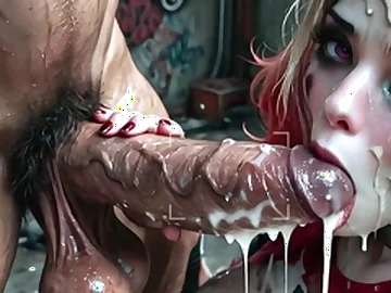 Harley Quinn Bathing in Sperm baulk Massive Replete with Congeries