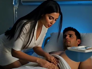 India's cock-squeezing vulva gets opened up broad by Nurse Be full Patient's tongue