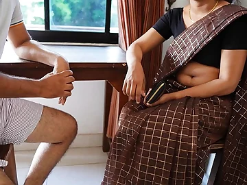 Slender Sri Lankan college dame with yam-sized mammories takes on rock stiff instructor's penis in HD porno video